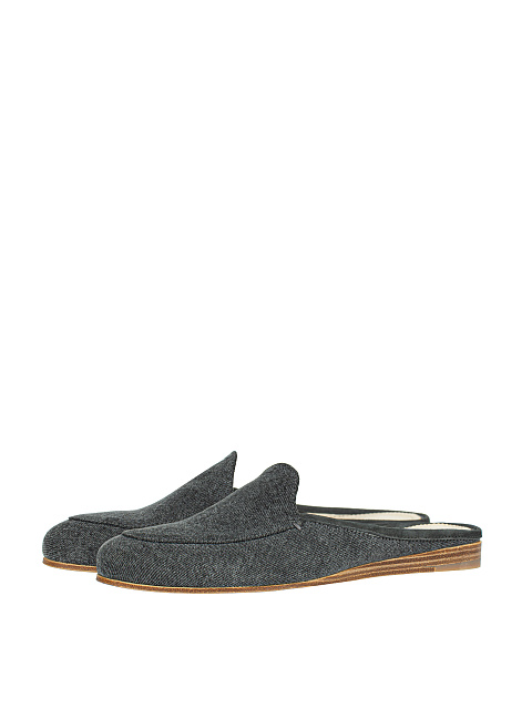 Серые мюли из денима, 1 Серые мюли из денима, 1