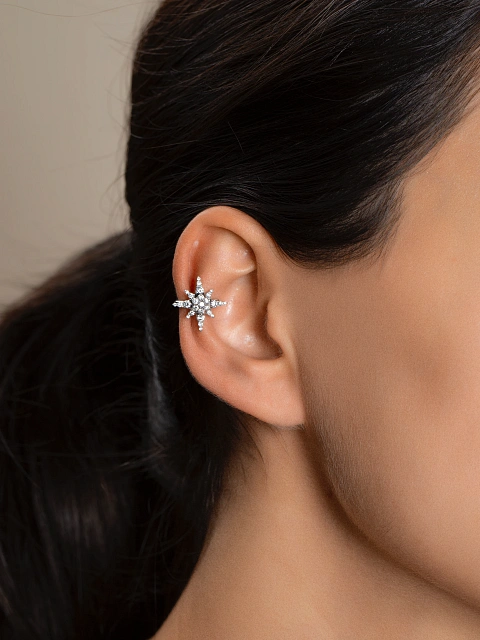 Кафф в виде звезды из белого золота с бриллиантами, 2