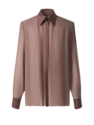 Блузка из шифона с подплечниками, 1