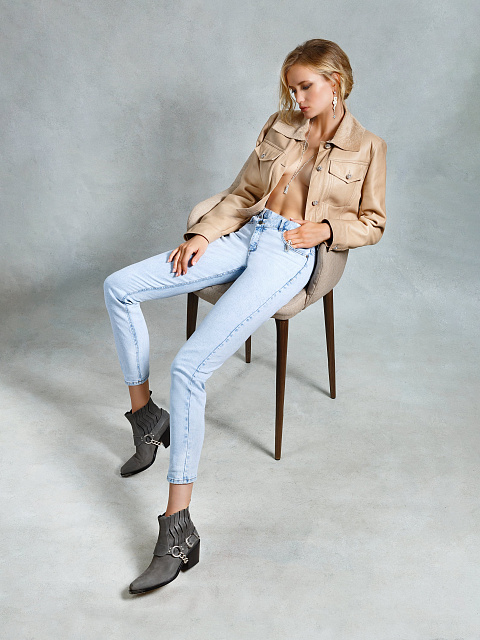 Темно-серые казаки из нубука, 5