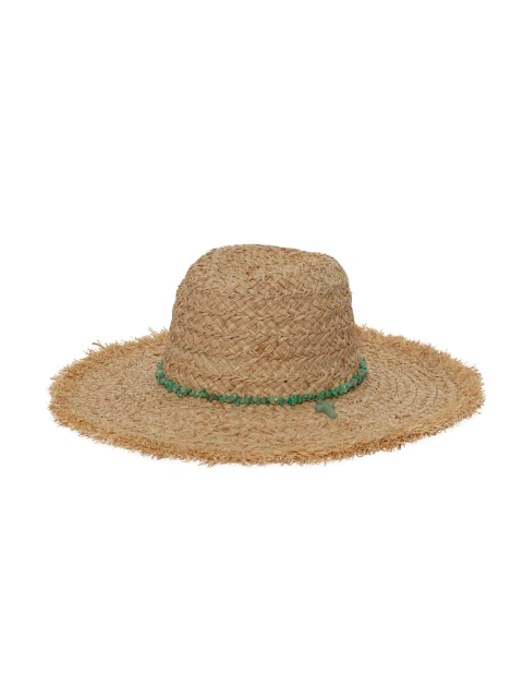 Соломенная шляпа с отделкой из яшмы, 1