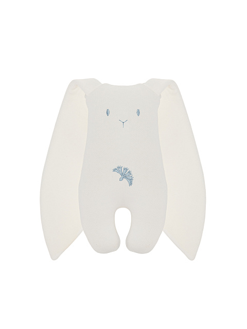 Игрушка "Заяц" белая с голубой вышивкой, 1 Игрушка "Заяц" белая с голубой вышивкой, 1