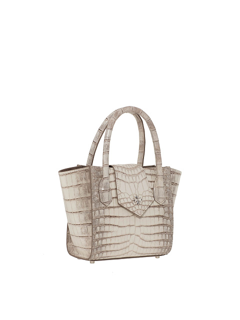 Сумка из кожи крокодила гималаи с серебром, 2 Сумка из кожи крокодила гималаи с серебром, 2
