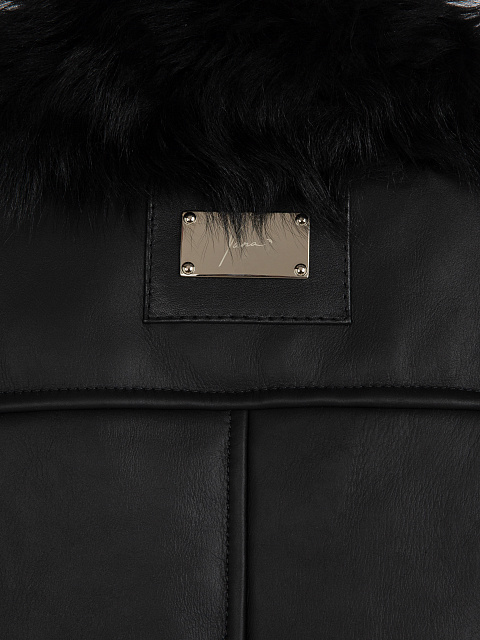 Черный жилет из овчины, 4