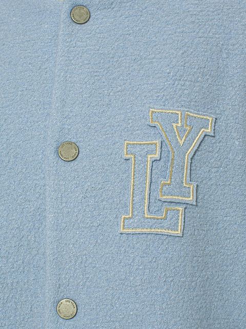 Голубой шерстяной бомбер LY, 3