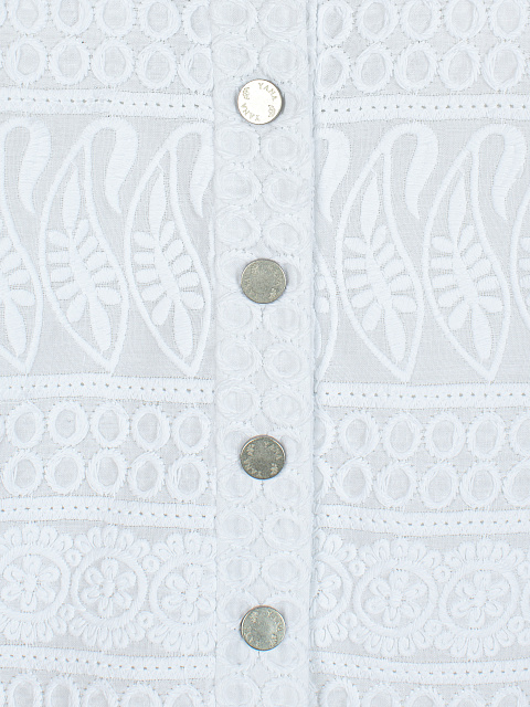 Белый топ из хлопка с узором, 3