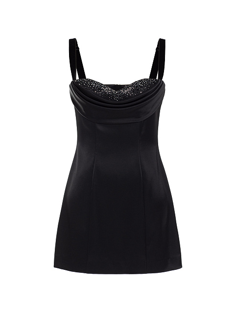 Платье-мини из шелка и бархата, 1 Платье-мини из шелка и бархата, 1