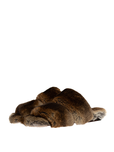 Коричневые мюли из меха кролика, 2