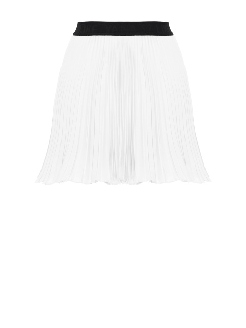 Белая плиссированная юбка-мини, 1