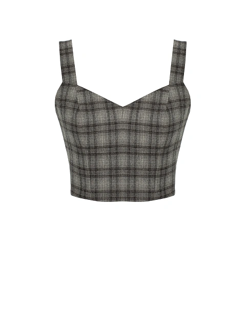 Серый костюм-тройка из шерсти в клетку, 5 Серый костюм-тройка из шерсти в клетку, 5