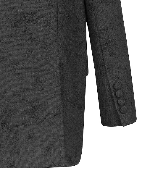 Серый костюм из жакета и платья, 6