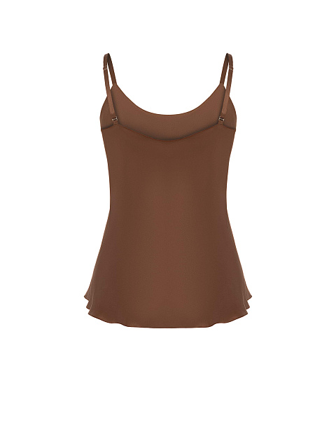 Коричневый шелковый топ, 2 Коричневый шелковый топ, 2