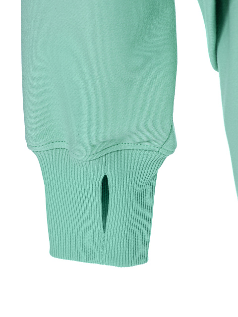 Мятный костюм с вышивкой и кнопками на лампасах, 5