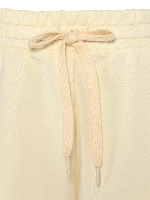 Светло-желтый костюм из футера с шортами, 4