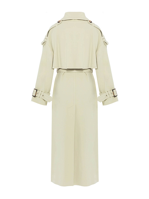 Двубортное фисташковое пальто из шерсти, 3