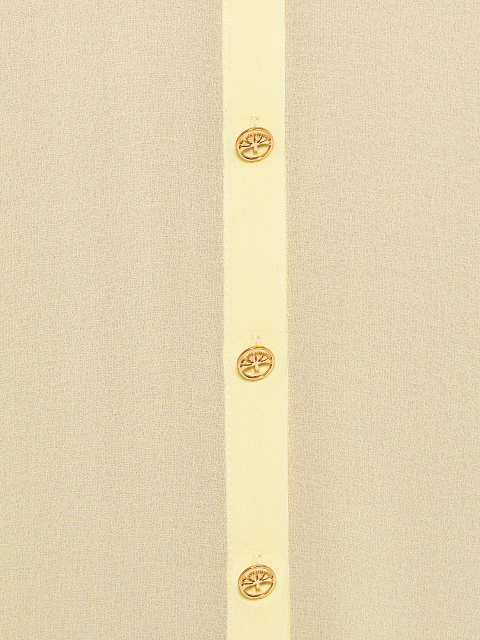 Желтая блузка из шифона с вышивкой, 3