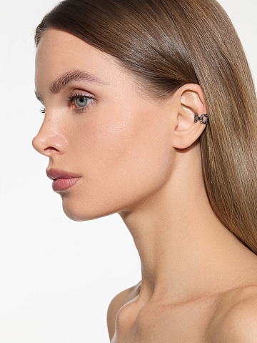 Кафф из черненого золота с черными бриллиантами, 2