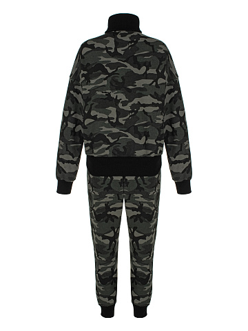Cпортивный костюм черного цвета с камуфляжным принтом, 2