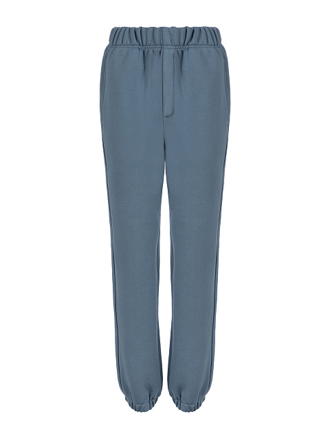 Синий трикотажный костюм с вышивкой в виде крестов, 3