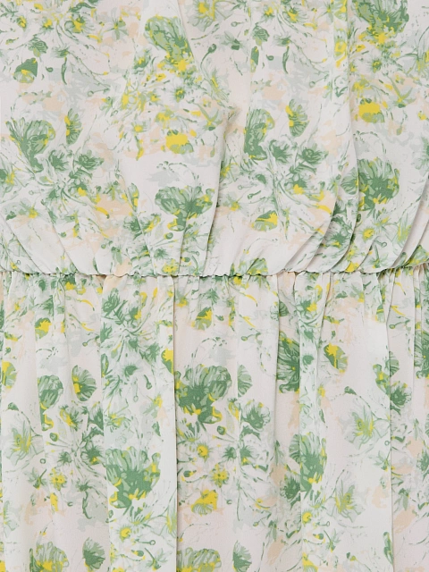 Платье-миди с зеленым цветочным принтом, 3