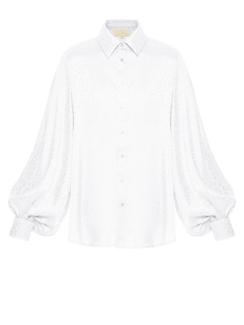 Белая блузка из вискозы с узором, 1