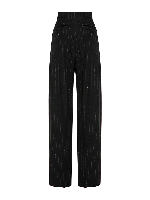 Брюки в полоску с вышивкой, 3