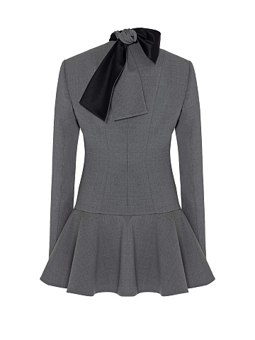 Серое платье-мини, 2