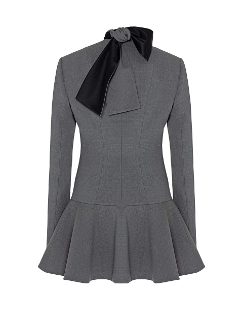 Серое платье-мини, 2