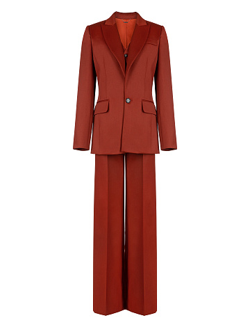 Терракотовый костюм-тройка, 1
