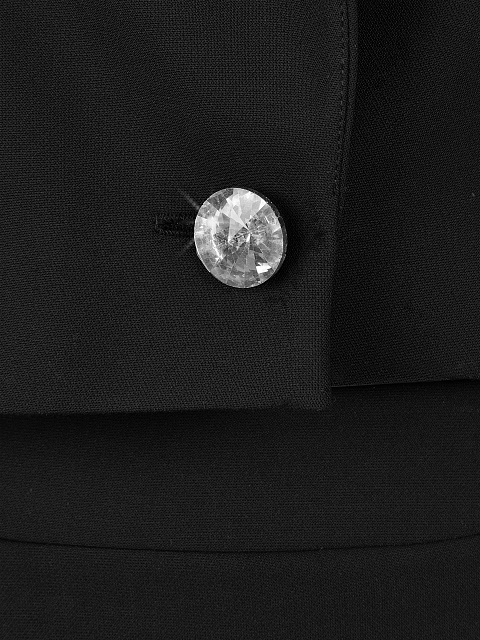 Черный костюм-двойка с бахромой из страз, 5