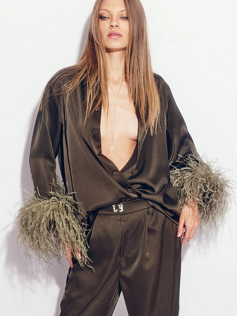 Нательная цепь из позолоченного серебра с фианитами с подвесками в виде звезд, 3