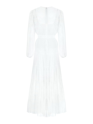 Белое шифоновое платье-макси, 2