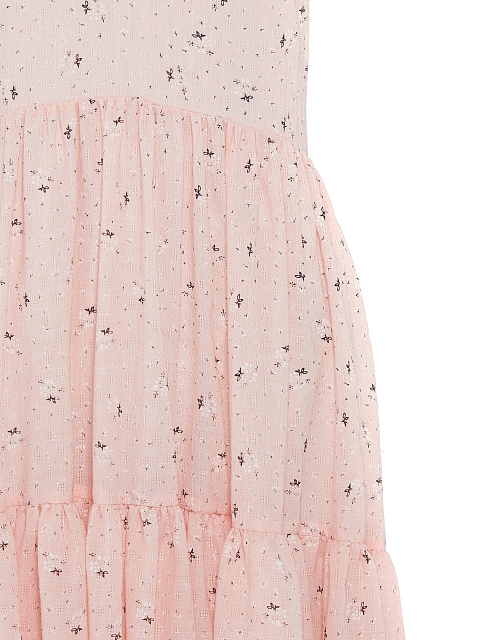 Розовый хлопковый сарафан на завязках, 3