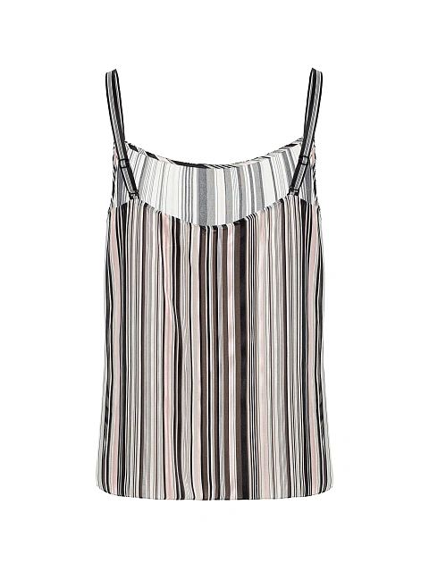 Коричневый топ из шифона с полоску, 2 Коричневый топ из шифона с полоску, 2