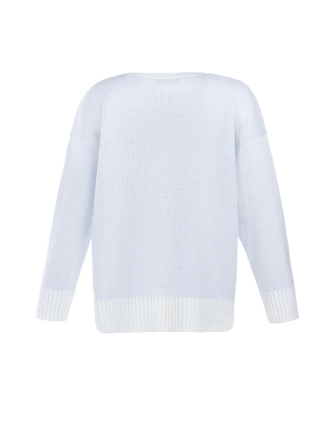 Бело-голубой свитер "Снежно", 2