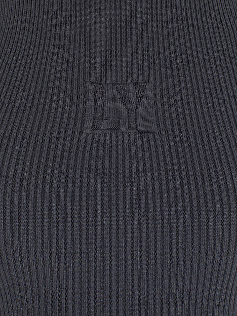 Темно-серый укороченный топ-лапша, 3