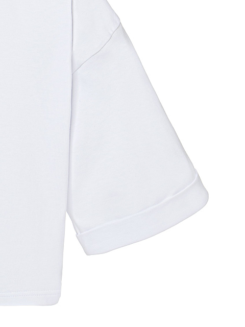 Белая укороченная хлопковая футболка, 3