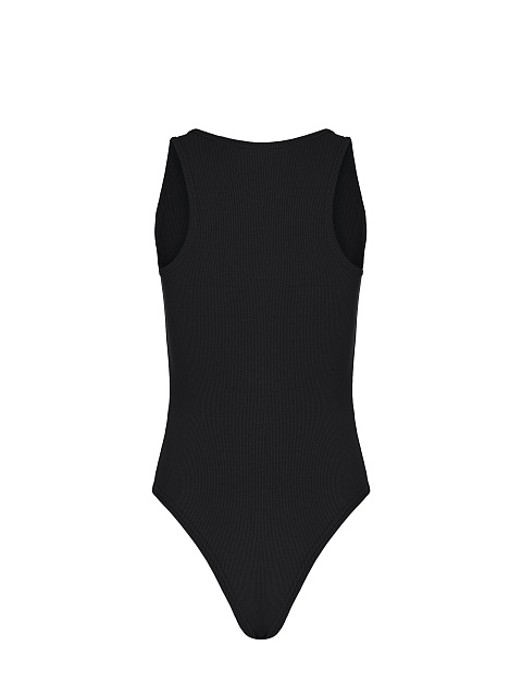 Черное трикотажное боди-майка, 2 Черное трикотажное боди-майка, 2