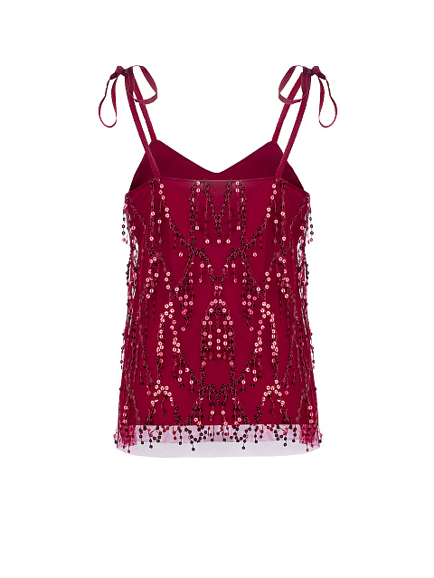 Бордовый топ в пайетках, 2