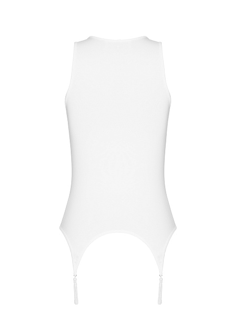 Белая майка из хлопка с кисточками из бисера, 2 Белая майка из хлопка с кисточками из бисера, 2