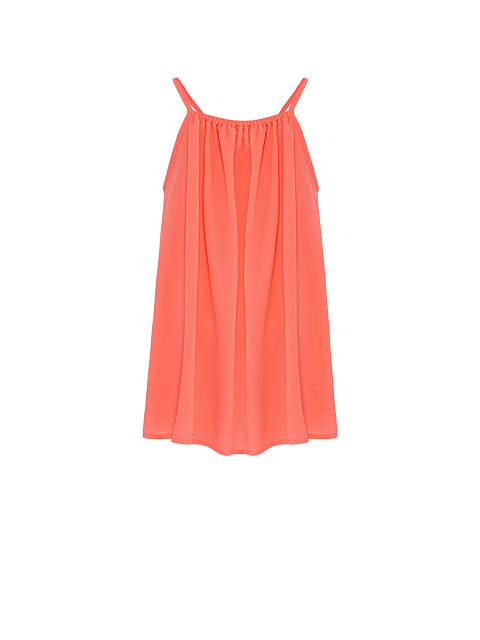 Коралловое детское платье из шифона, 2