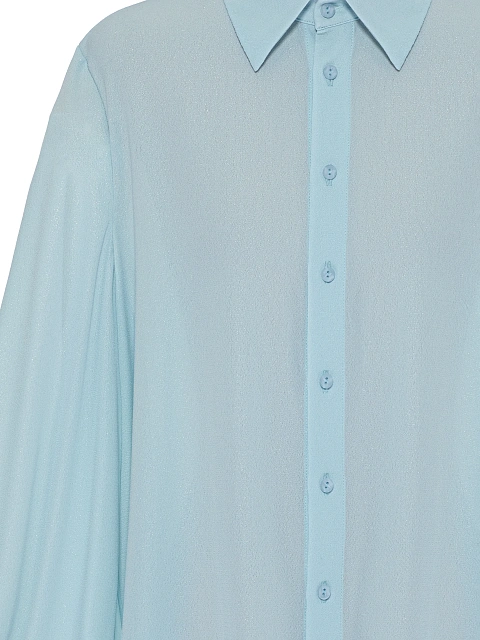 Голубая блузка из креп-вискозы с люрексом, 3