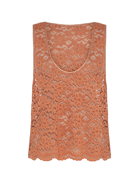 Терракотовый топ из кружева, 1 Терракотовый топ из кружева, 1