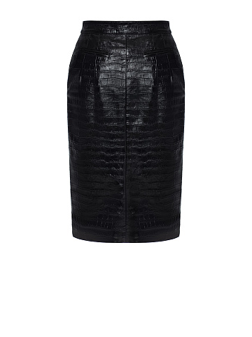 Черная юбка из кожи, 2