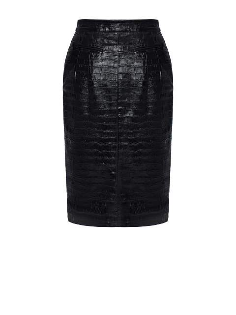 Черная юбка из кожи, 2