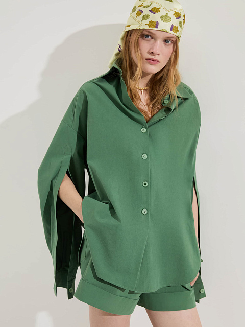 Зеленая хлопковая рубашка, 2