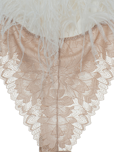 Белое боди с перьями, 4