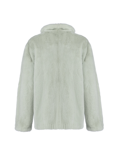 Двусторонний жакет из мятной норки и коричневого кашемира, 7