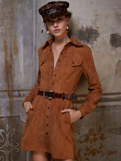 Леопардовый ремень с ворсом, 3