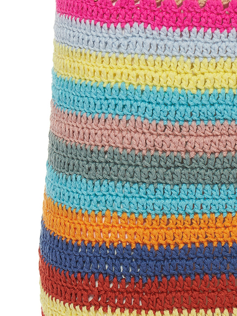 Бежевая юбка-мини в технике кроше, 3